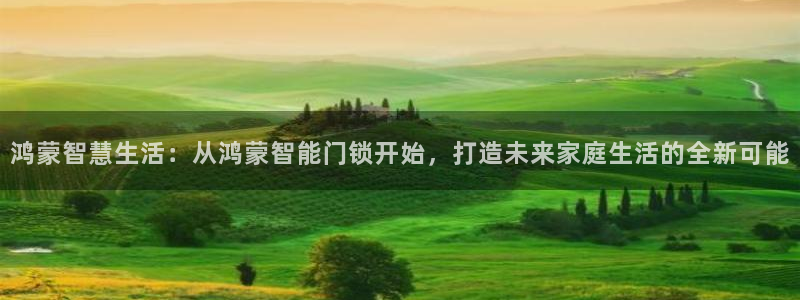 开丰娱乐千67五壹叁八：鸿蒙智慧生活：从鸿蒙智能门锁开始，打