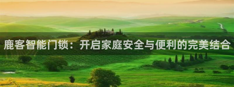 开丰娱乐平台地址查询：鹿客智能门锁：开启家庭安全与便利的完美