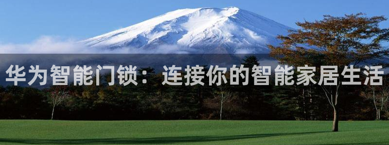 开丰娱乐除7O777：华为智能门锁：连接你的智能家居生活