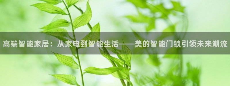 开丰娱乐于六七五一38：高端智能家居：从家电到智能生活——美